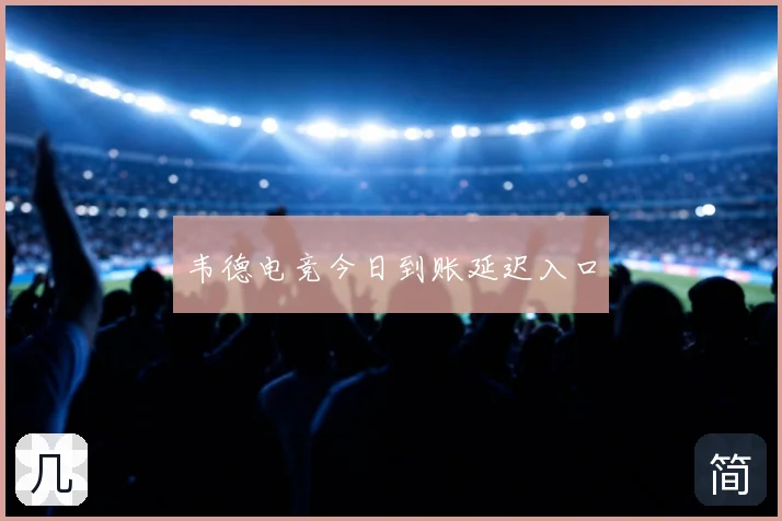 韦德电竞今日到账延迟入口